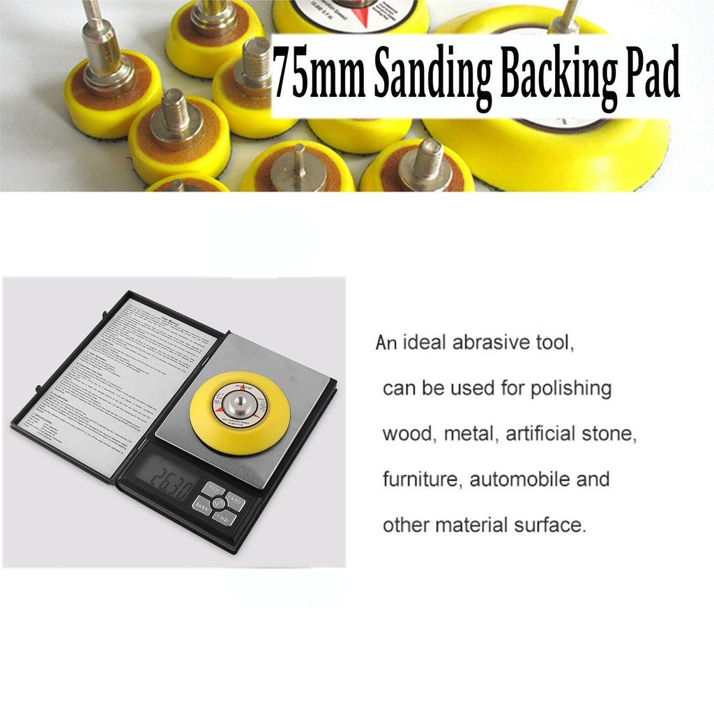 75mm Hook & Loop Backing Pad for AU Sanding Polishing Disc with Drill Attachment