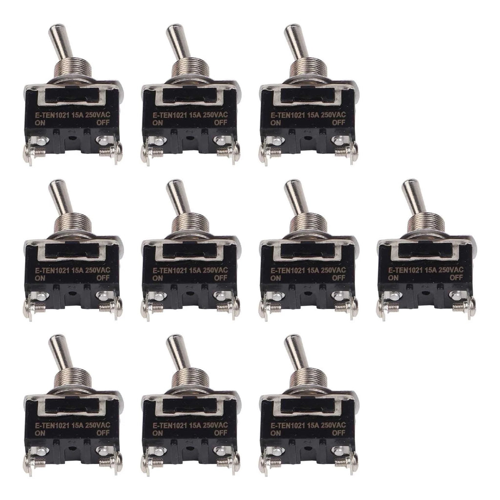 10X Toggle Switch 12V 24V 220V 230V 10A ON OFF 2 Pin