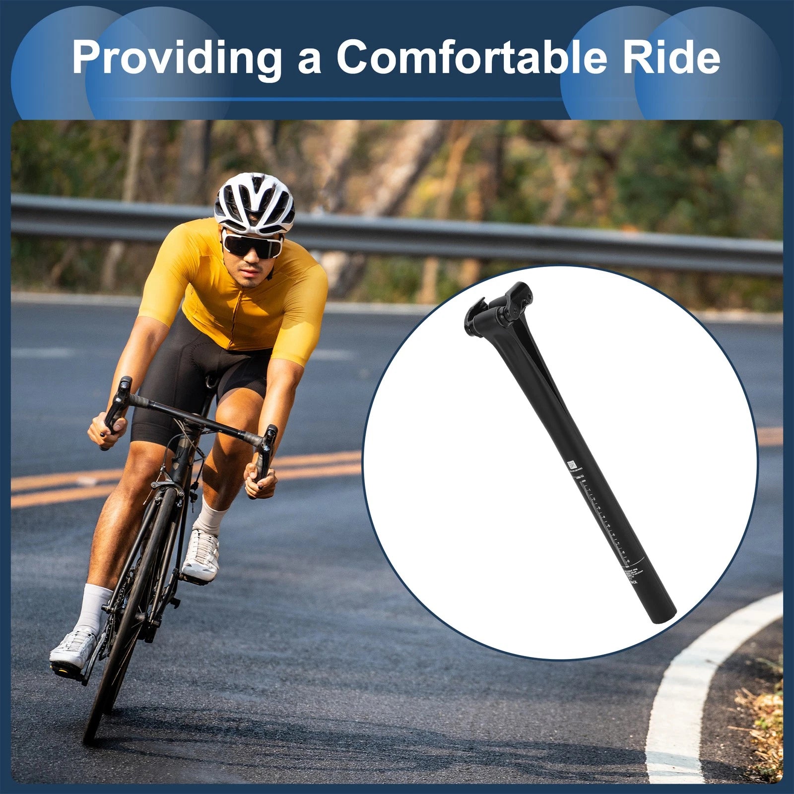 Bike Seat Post for Adjustable Angle (27.2mm x 330mm)