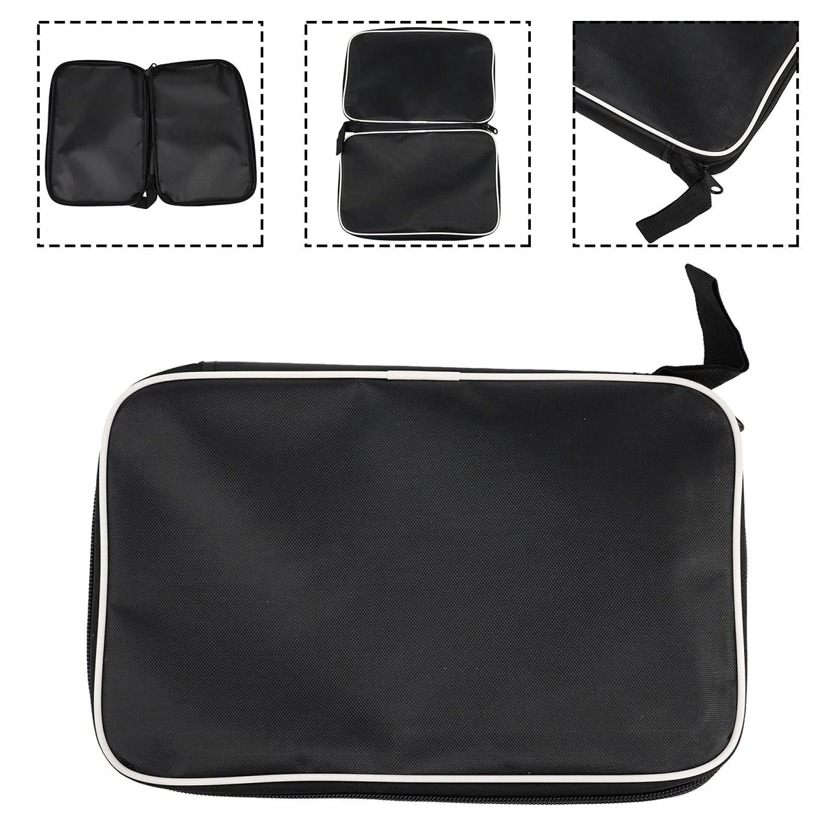 Storage Racket Bag for Portable Use - Dustproof Oxford Cloth, Black