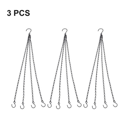Set of 4 Hanging Basket Chains 23.5" Long for Flower Pots
