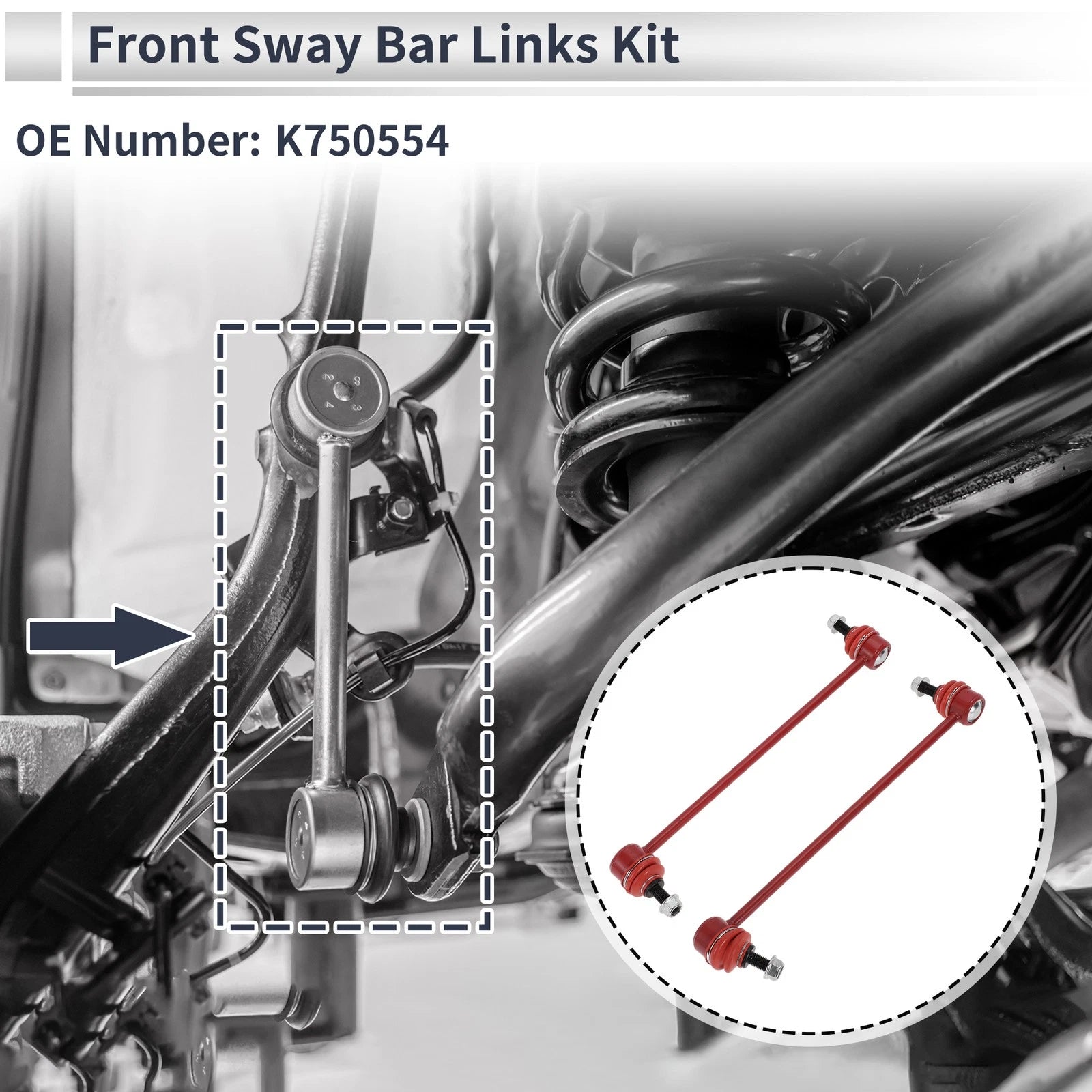 Front Stabilizer Bar Links Replacement for Mazda 3 (2010–2013) 2 Pcs