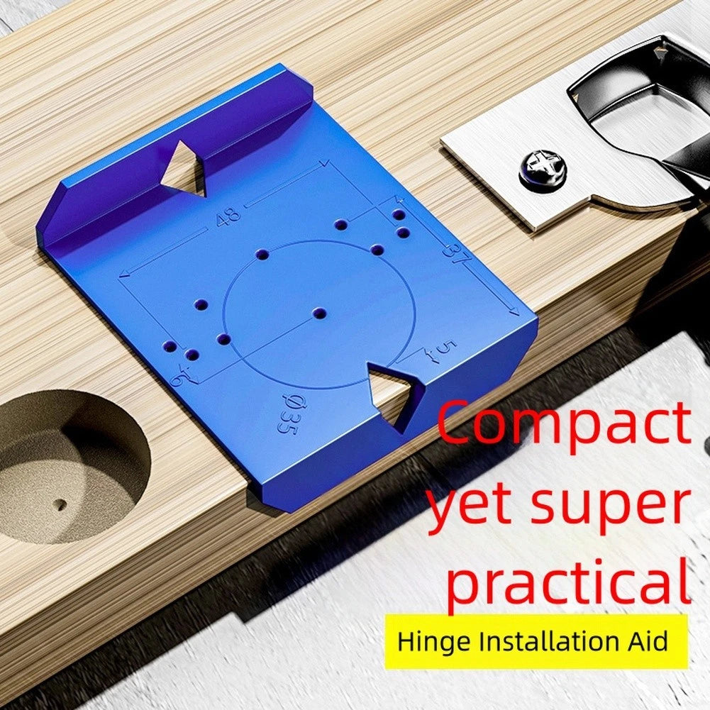 2PC ABS Drill Guide Template for Hinge Hole Positioning in Furniture Doors