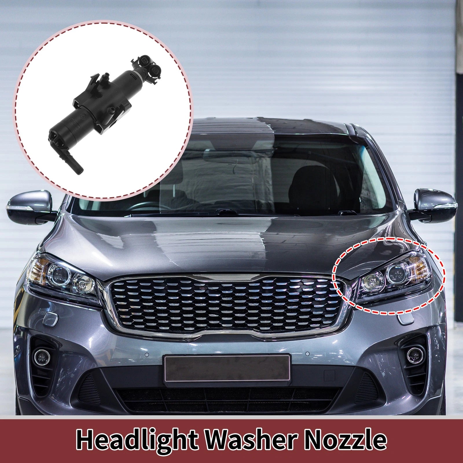 Front Driver Side Headlight Washer Nozzle for Ford Kuga (2017–2019) No.GV4113L015A E