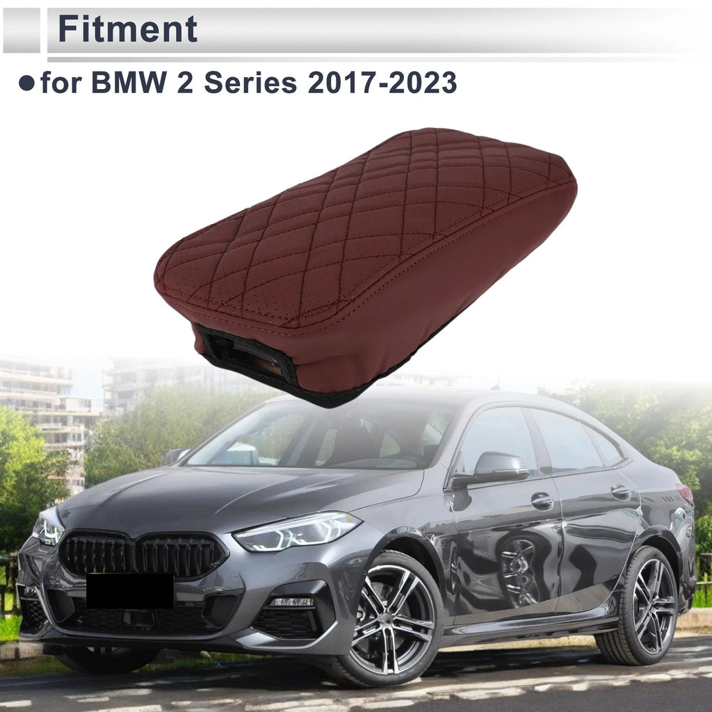 Car Center Console Cover Replacement for BMW 2 Series (2017–2023) Wine Red