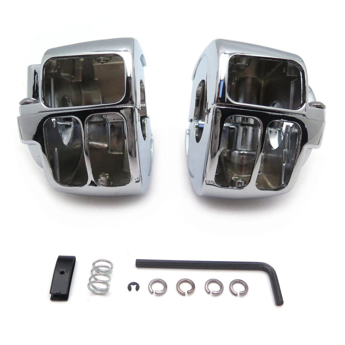 Chrome Switch Housing Cover for Harley Sportster Dyna Softail V-Rod (2002–2010)