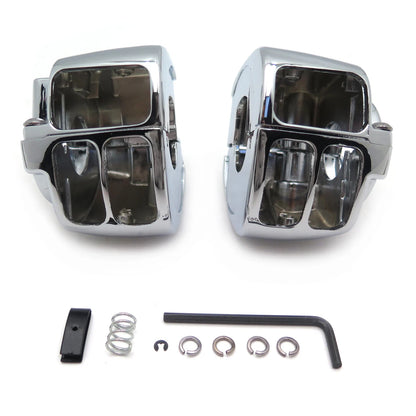Chrome Switch Housing Cover for Harley Sportster Dyna Softail V-Rod (2002–2010)