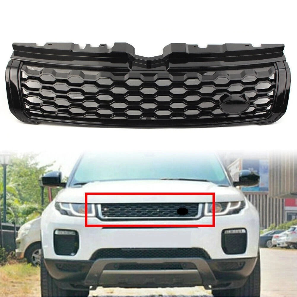 ABS Plastic Upper Front Grille Grill For Range Rover Evoque 2010-2018 Black