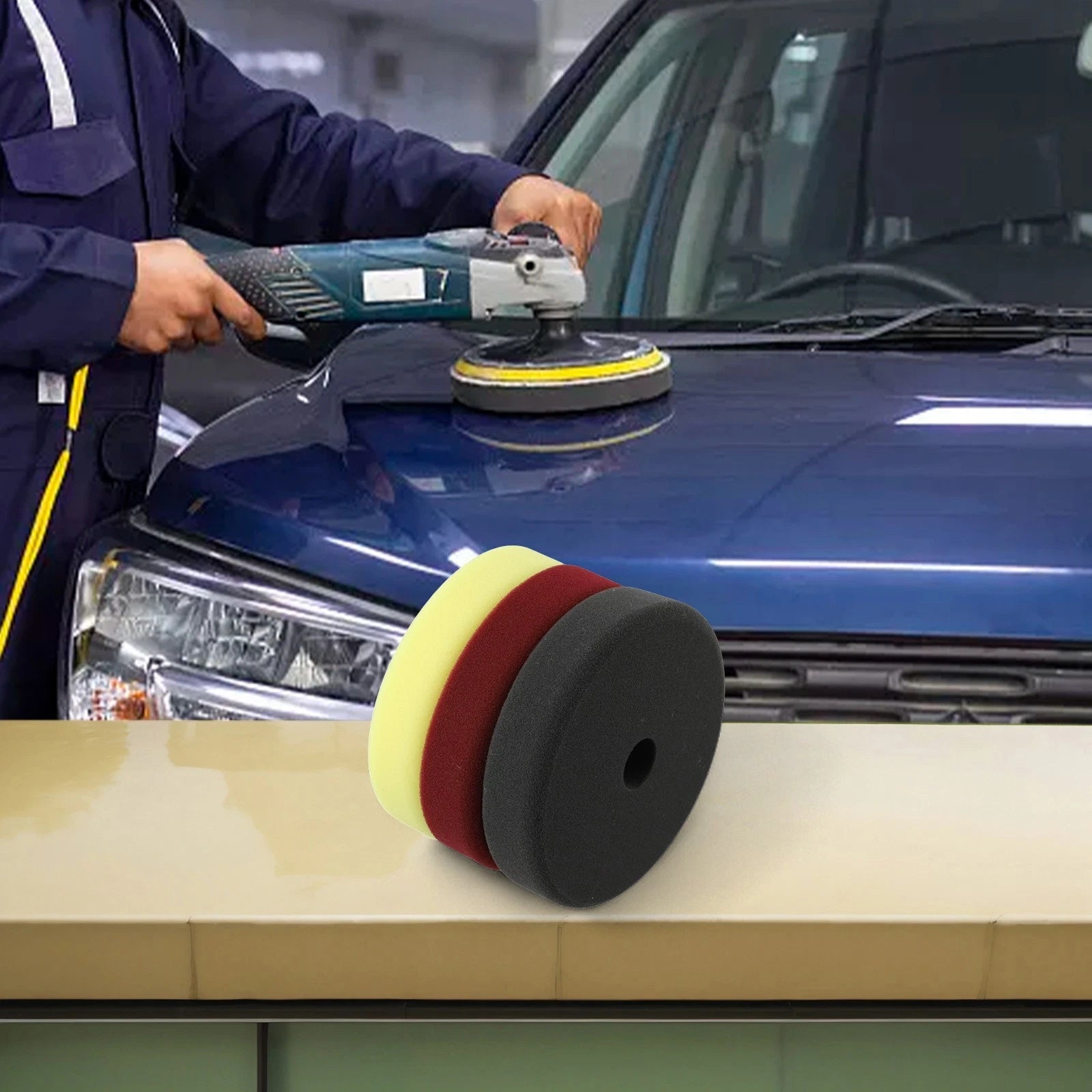 6 Pack Sanding Disc Set for Car Waxing (Coarse, Medium, Fine)