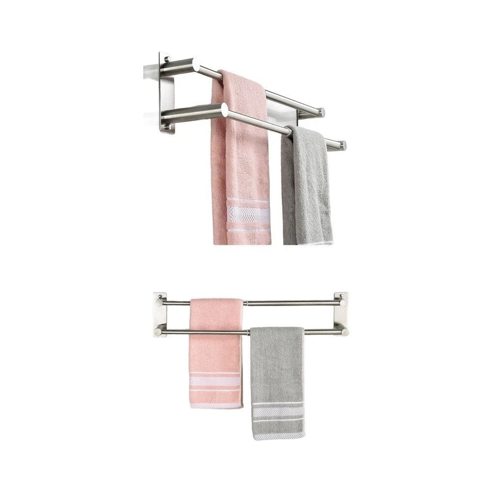32 Inch Stainless Steel Double Towel Bar for Robust Screw Mount Design
