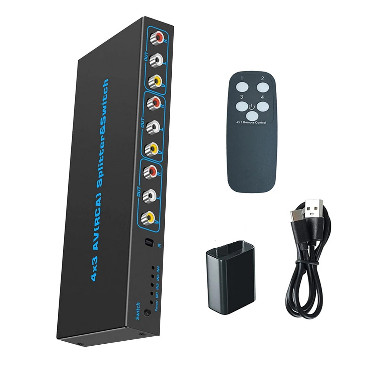 AV Selector Switch Box for DVD (4x3 Composite)