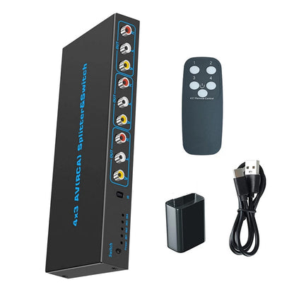 AV Selector Switch Box for DVD (4x3 Composite)