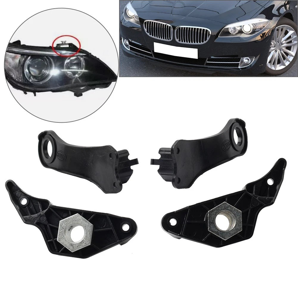 4X Headlight Bracket Repair Kit for BMW E60 E61 (2006–2010)