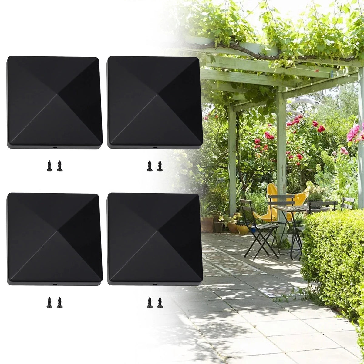 4x4 Inch Plastic Post Cap for Outdoor Fence