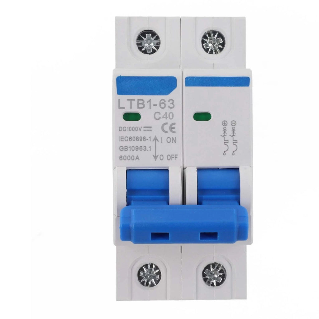 2 Pole 40A Solar DC Circuit Breaker for DIN Rail (1000 Volt)