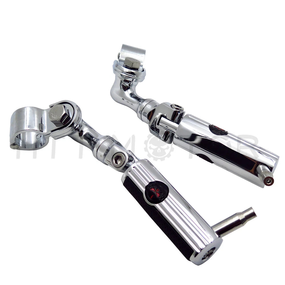 Gear Skull 1.5" Footpeg Mounting Kit for Chrome Short Angled