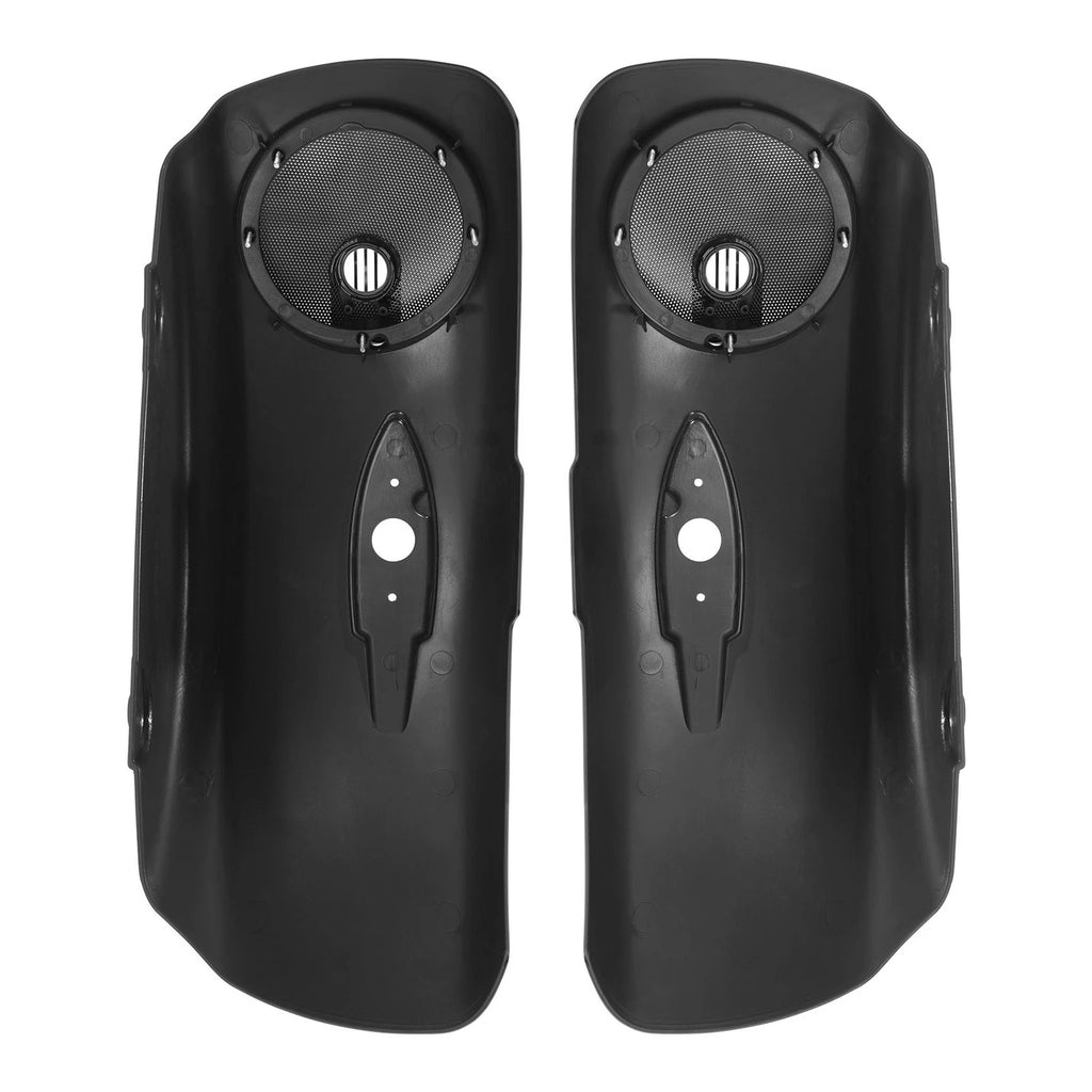 Matte Black Saddlebag Lids 6.5" Speaker Grill for Indian Chieftain (2014–2018)