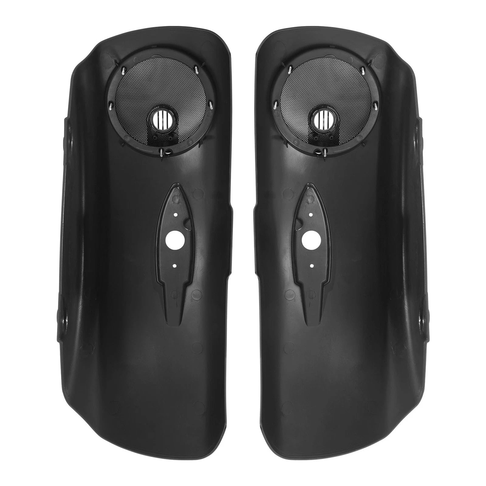 Matte Black Saddlebag Lids 6.5" Speaker Grill for Indian Chieftain (2014–2018)