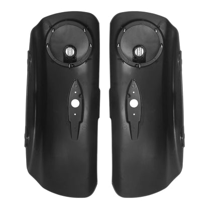 Matte Black Saddlebag Lids 6.5" Speaker Grill for Indian Chieftain (2014–2018)