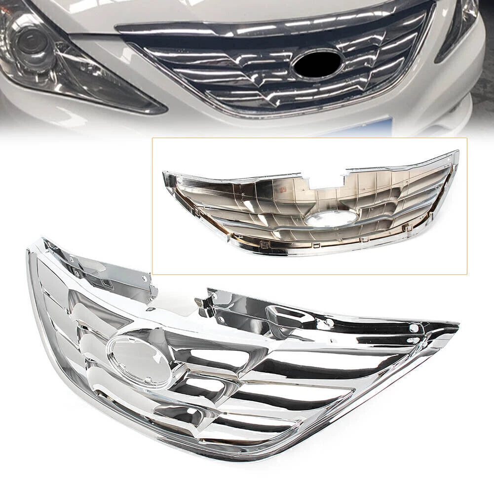Front Radiator Grille for Hyundai Sonata (2011–2013) Chrome