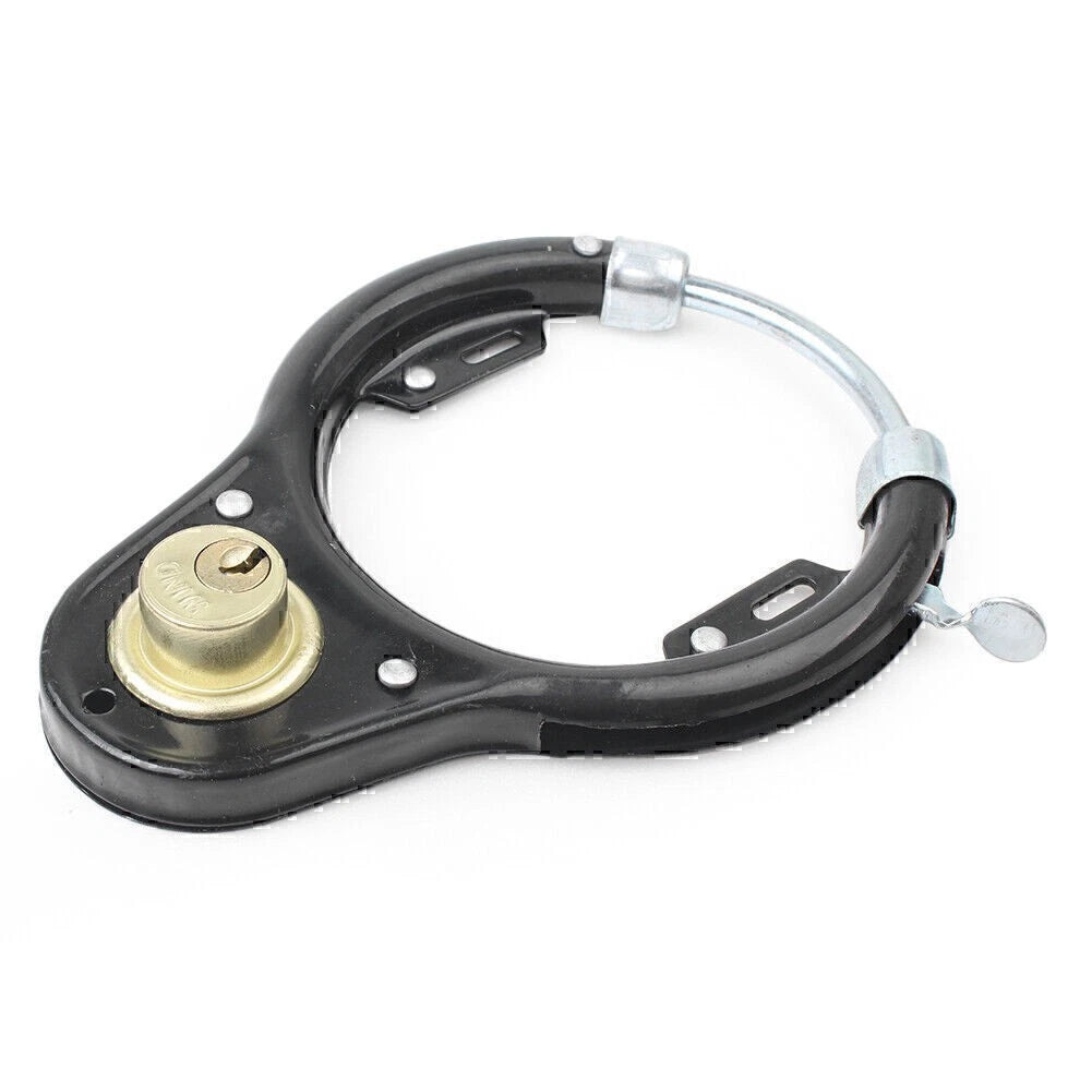 Vintage Bicycle U-Lock Wheel Lock Set Iron Anti-theft Security Protector