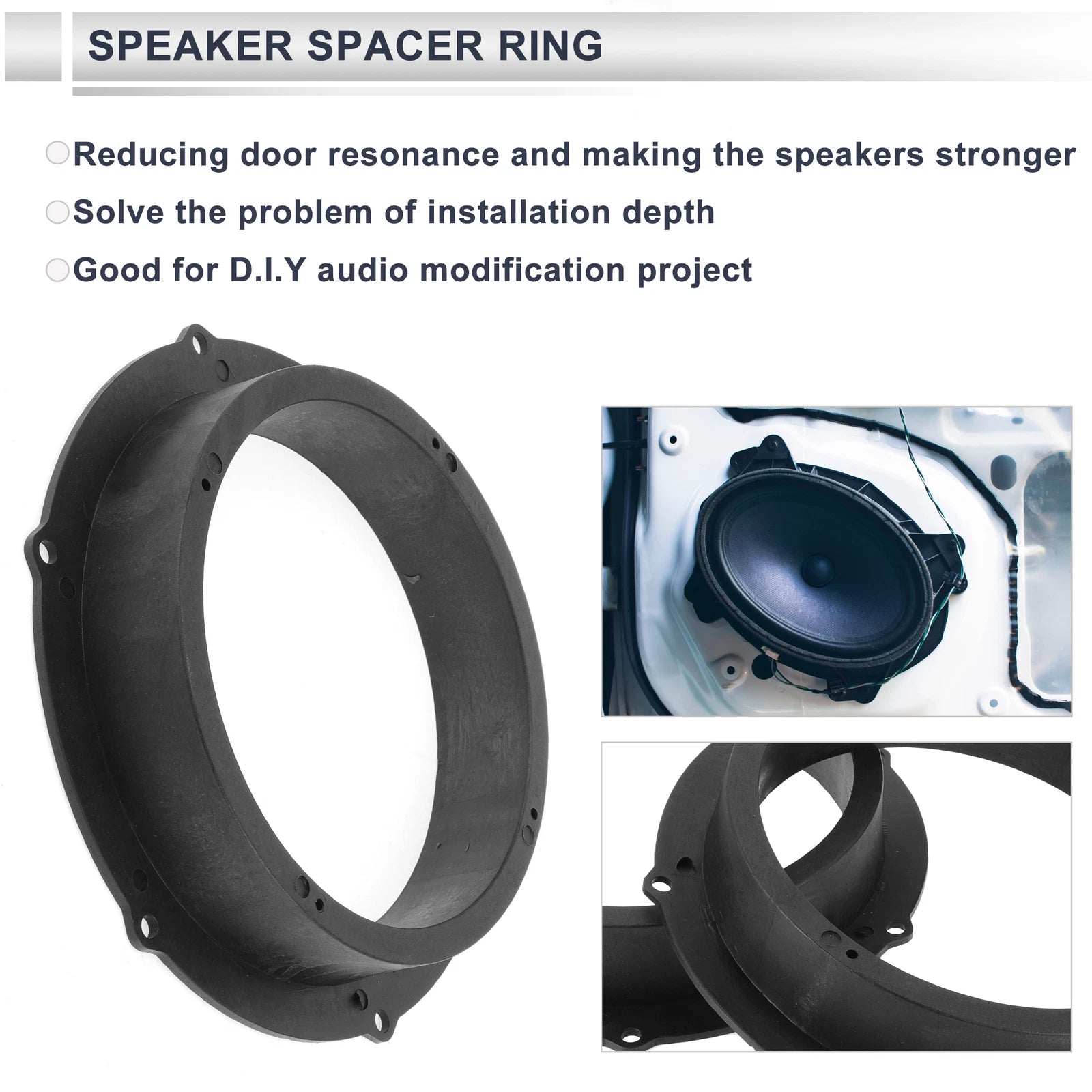 2X Speaker Spacer Ring Adapter for Skoda 6.5" Tweeter