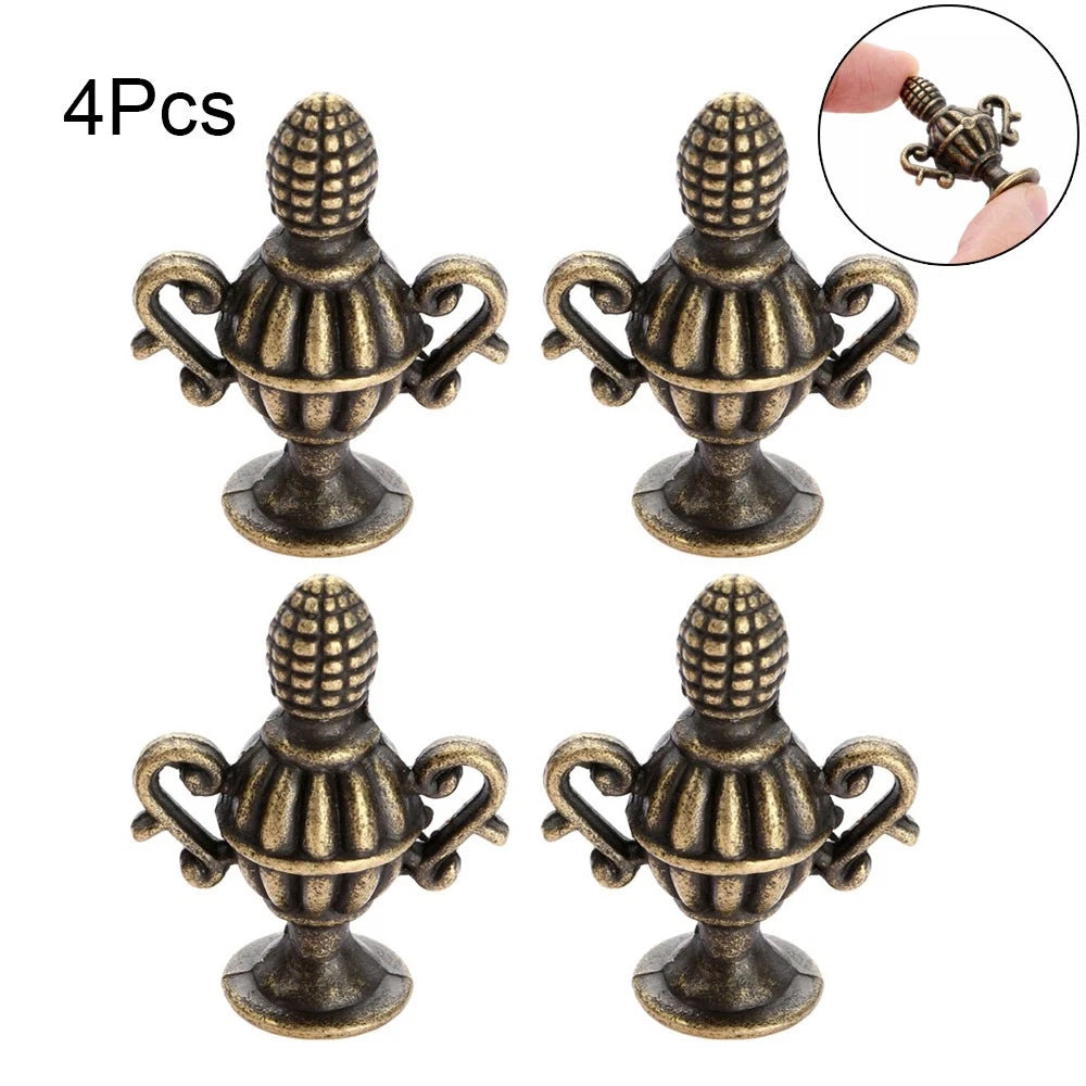 Set of 4 Zinc Alloy Drawer Knobs for Kitchen Cabinet Door Pulls
