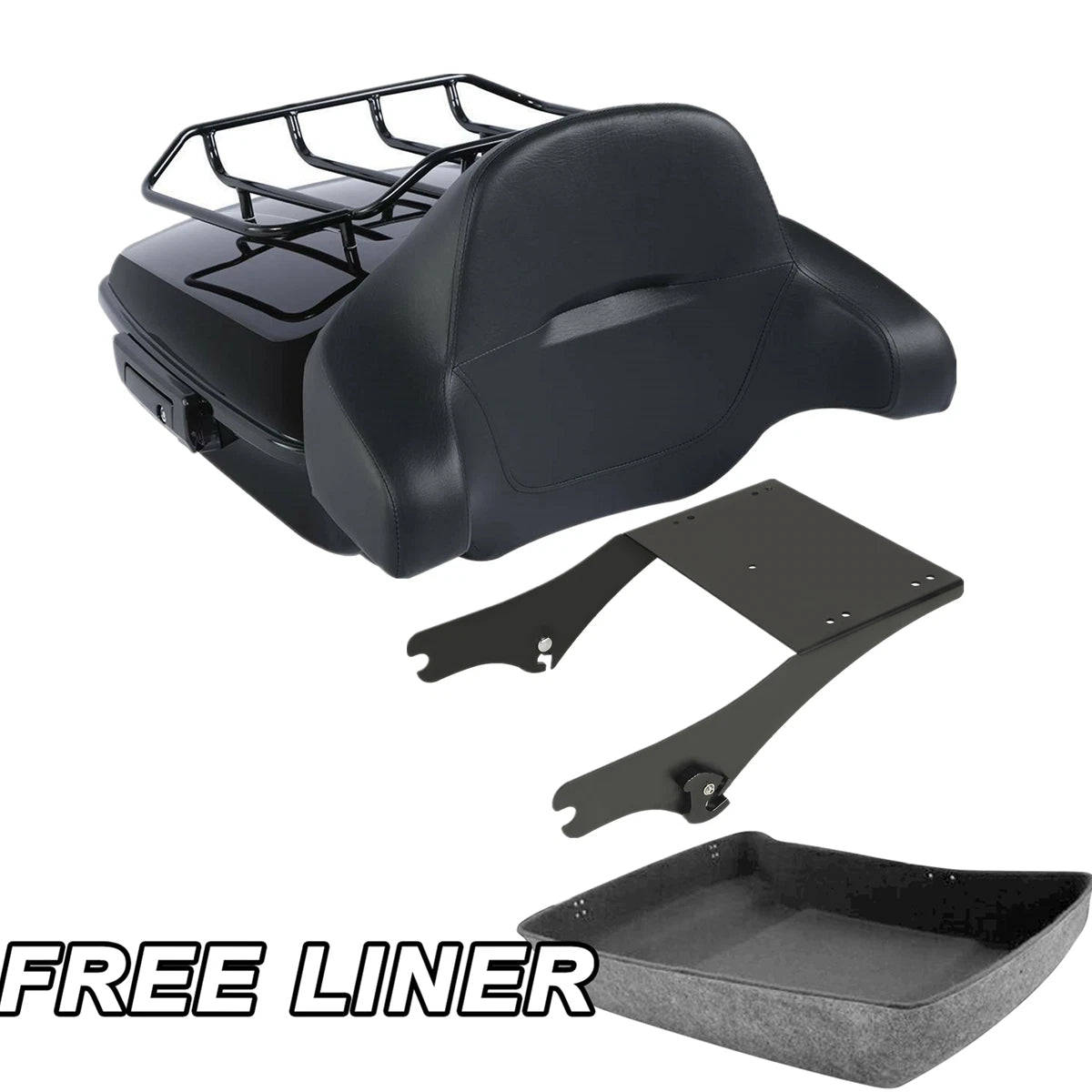 Black Chopped Trunk Pad for Harley Touring Electra Glide (1997–2008)