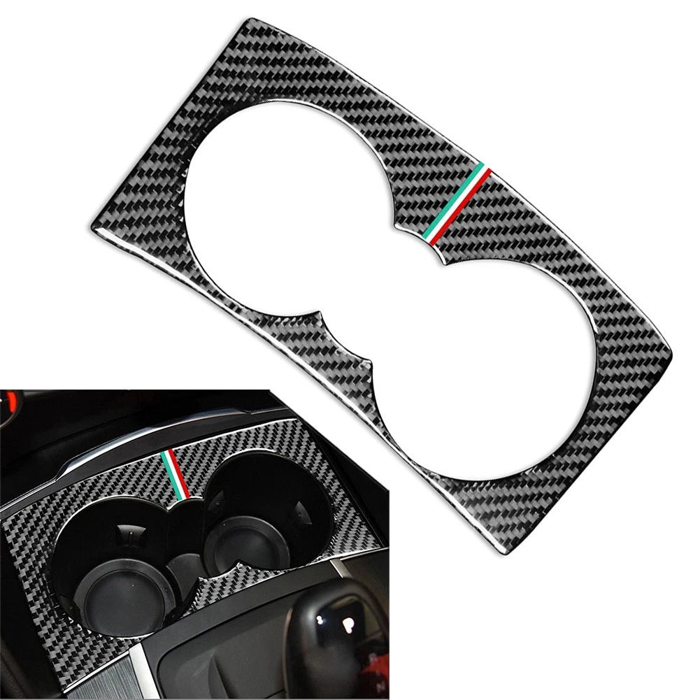 Water Cup Holder Panel Cover Trim for Alfa Romeo Giulia (2017–2019)