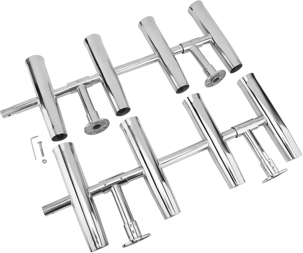 8 Tube Stainless Steel Fishing Rod Holders for Marine Boat Yacht