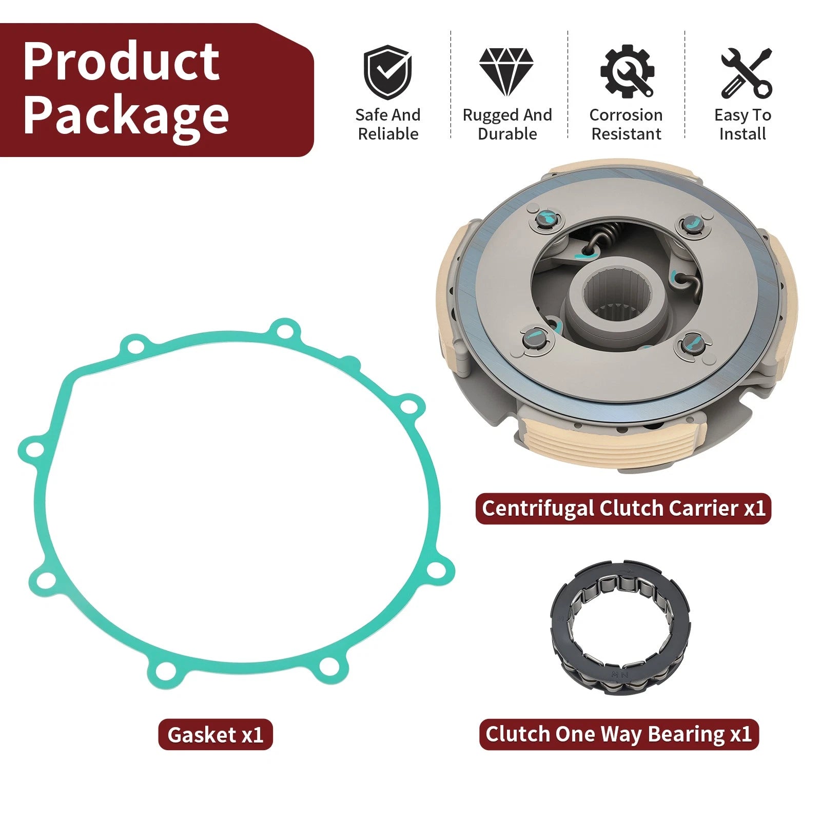 Wet Clutch Centrifugal Carrier Kit for Yamaha Grizzly Bruin 350 (2007–2018) 5Uh-16620-00-00