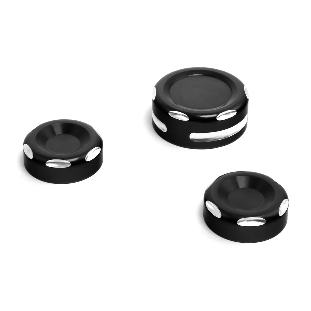 Fork Stem Upper Nut Bolt Covers for Harley Dyna Fat Bob FXDF (2006–2017)