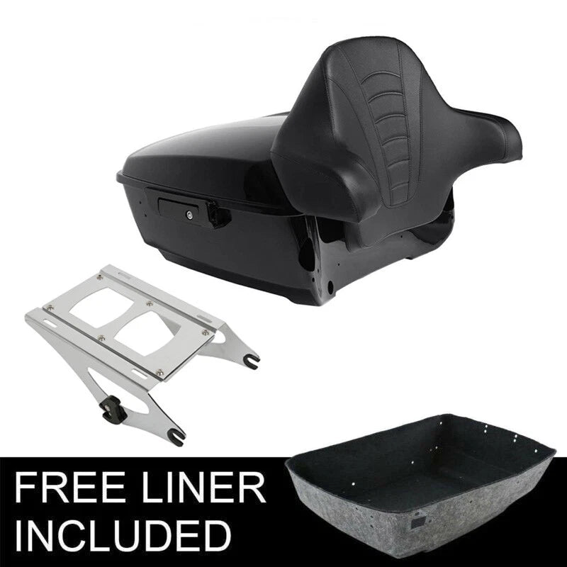 Trunk Pad Backrest Mount Rack for Harley Road Street Glide (2014–2026)