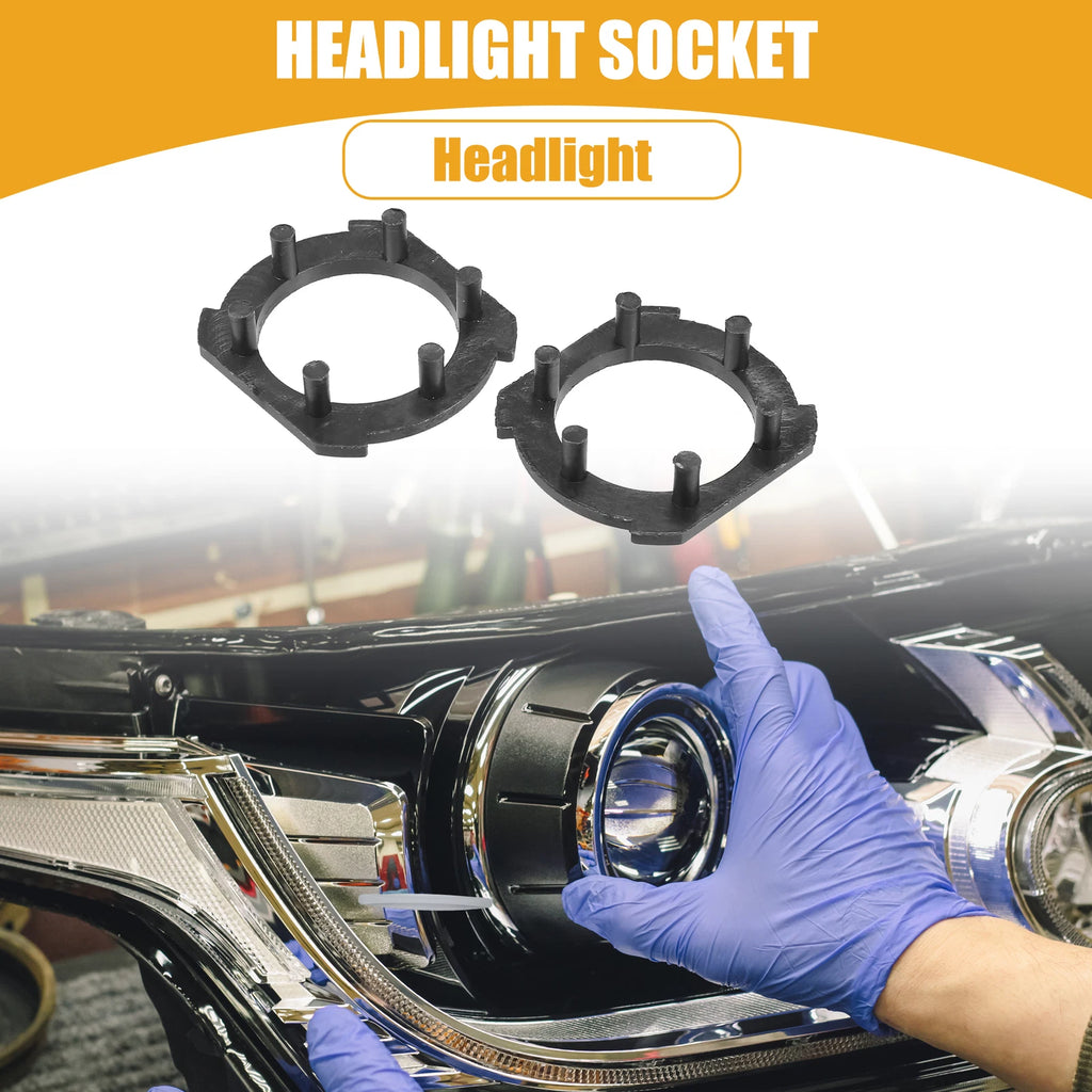 1 Pair LED Headlight Bulb Retainer Socket for Mazda 3 (2004–2013)