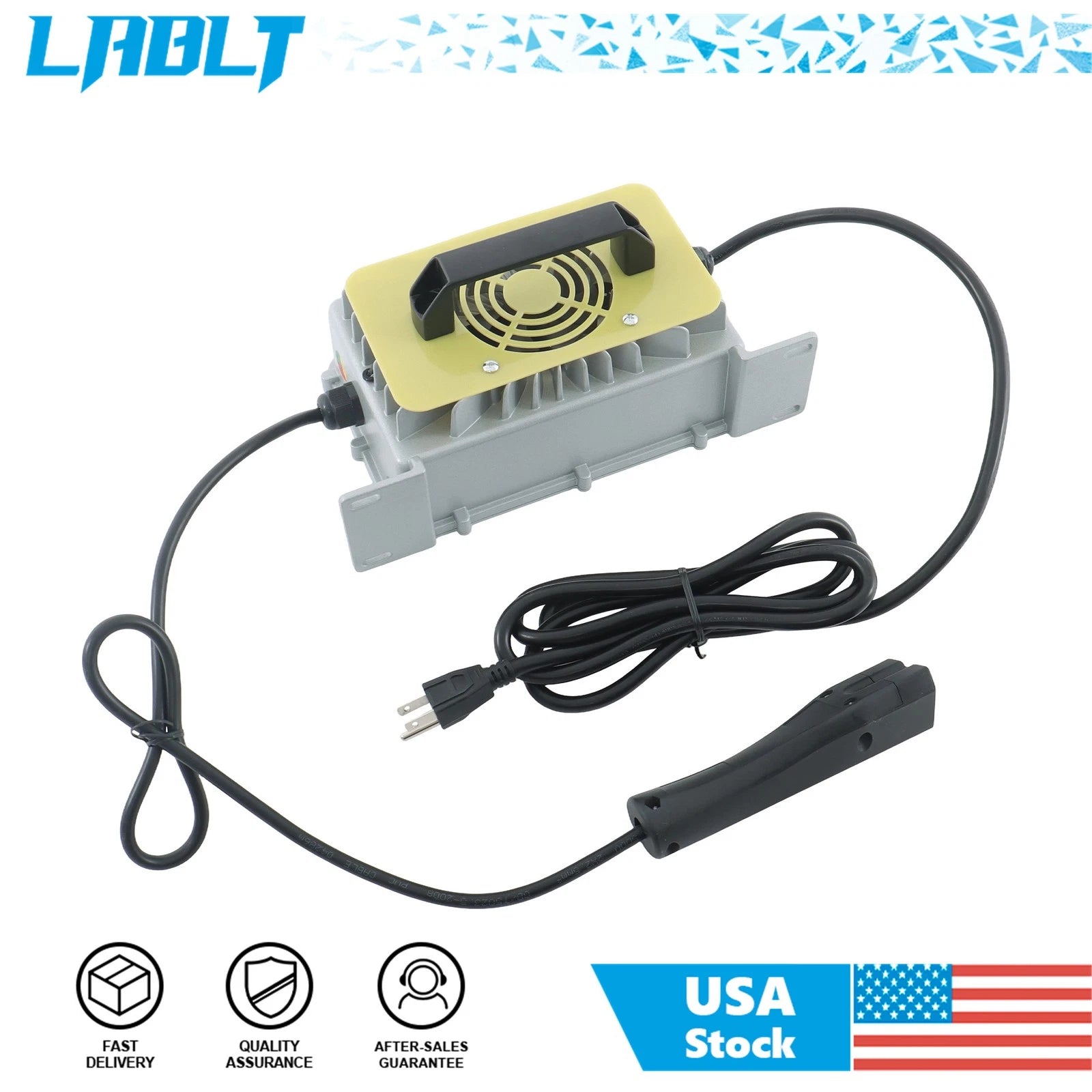 48V 18A Charger with Triangular Plug for E-ZGO TXT (IP67 Waterproof)