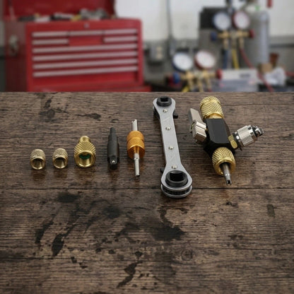 4-in-1 Valve Core Remover Tool for Automotive AC Repair