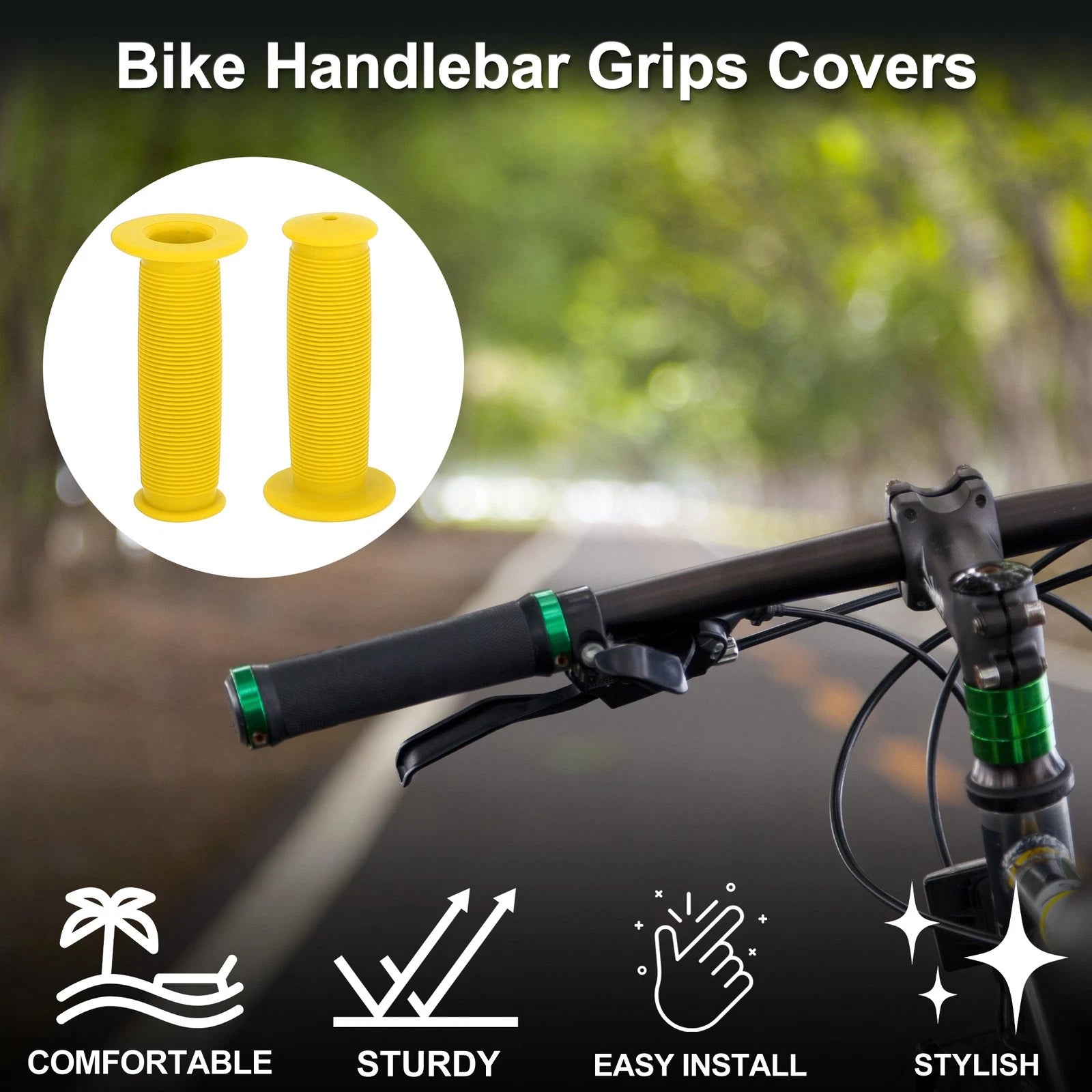 Bike Handlebar Grip Covers 100mm Soft End Grips Protector 1 Pair