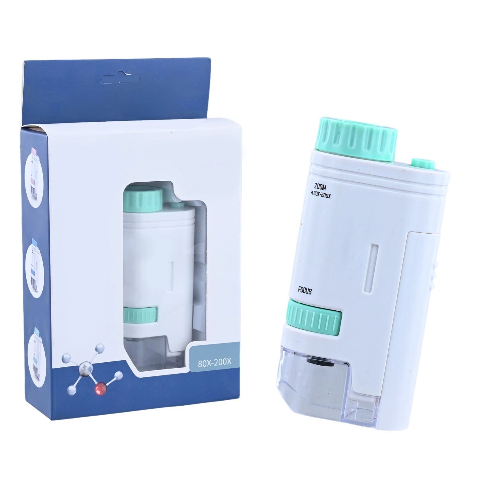 Optical Microscope for Kids 60X-120X LED Infinite Zoom Plastic Pocket
