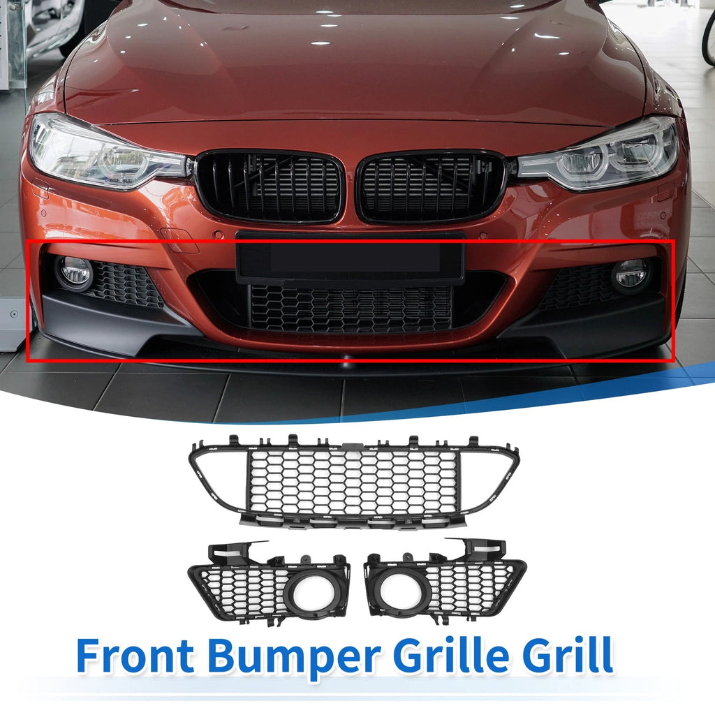 Front Lower Bumper Grille Grill for BMW 320i Base (2013–2018)