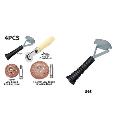 Compact Tire Repair Kit for Universal Use (415g) - 2 Bowl Rasps, 1 Stitch Roller, 1 Scraper