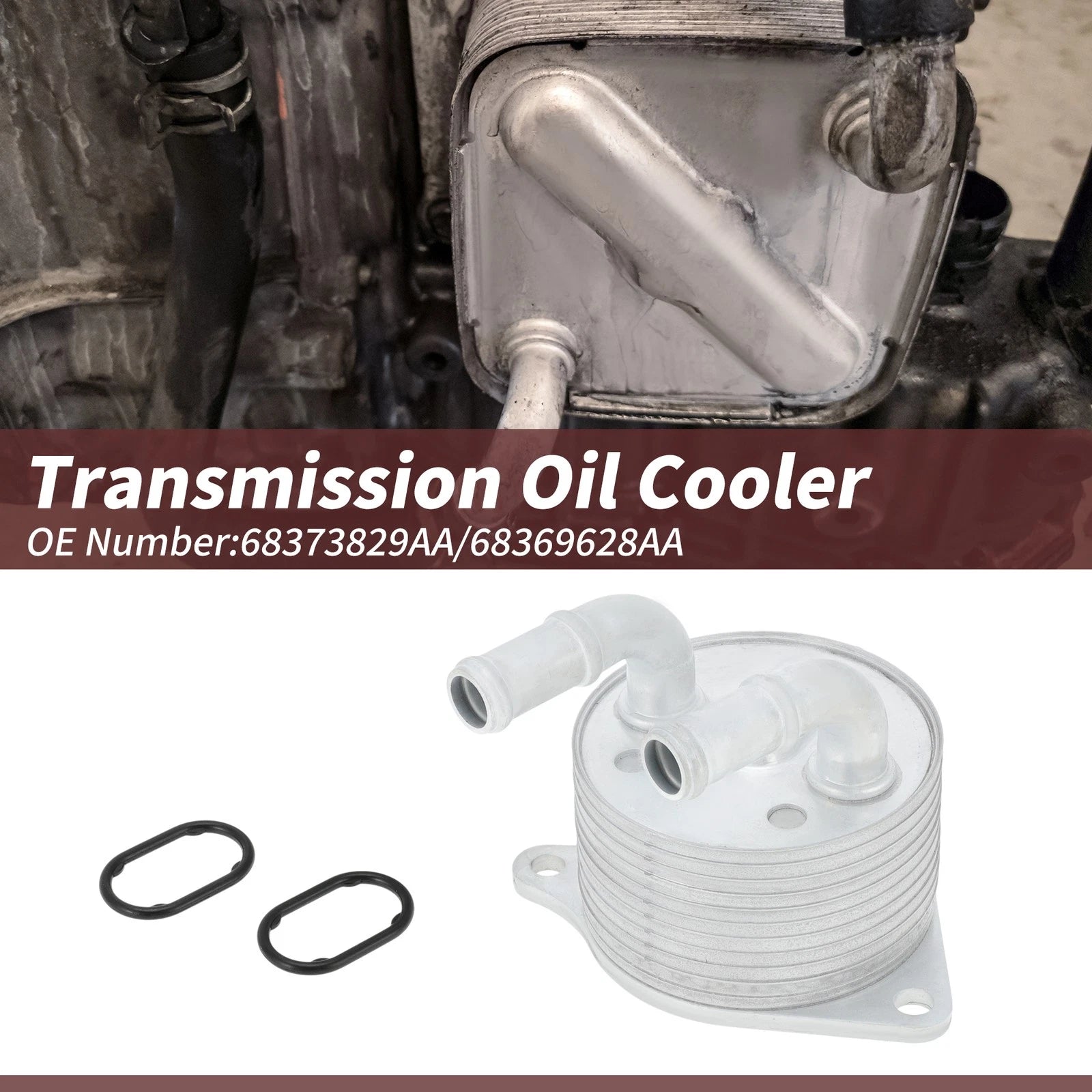 Engine Oil Cooler w/Gaskets for Jeep Compass (2018–2022) 68373829AA/68369628AA