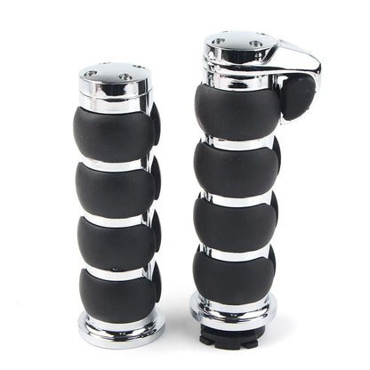 1" Chrome Handle Bar Hand Grips Fit Harley Touring Road King Glide Motorcycle