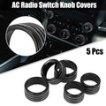 5Pc AC Radio Switch Knob Cover Replacement for Dodge Ram 1500 (2018–2020)