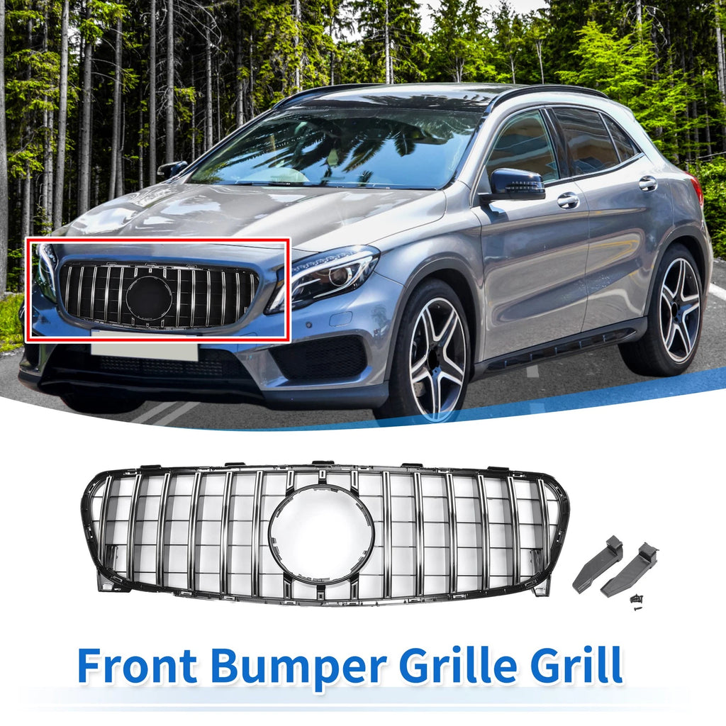 Front Upper Bumper Grille Grill Replacement for Mercedes-Benz GLA Class (2014–2020)