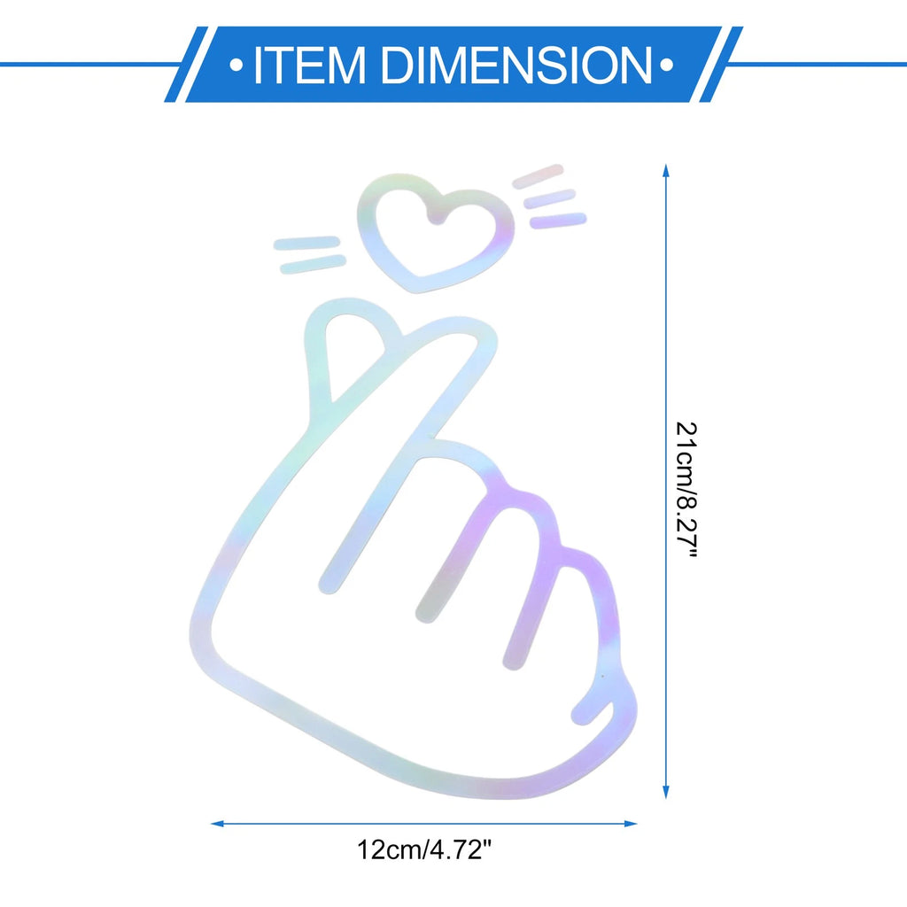 Reflective Bumper Decal for - Colorful Gradient Heart