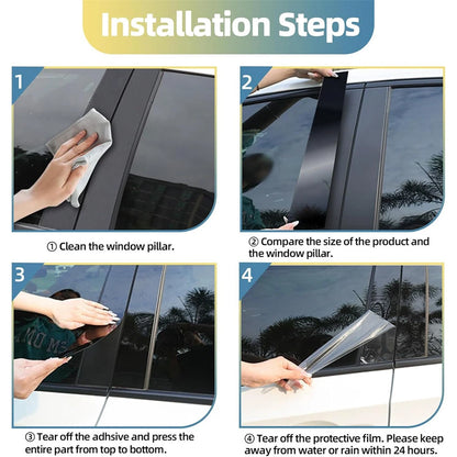 6Pcs Door Trim Cover Kit for Jeep Cherokee (2014–2017)