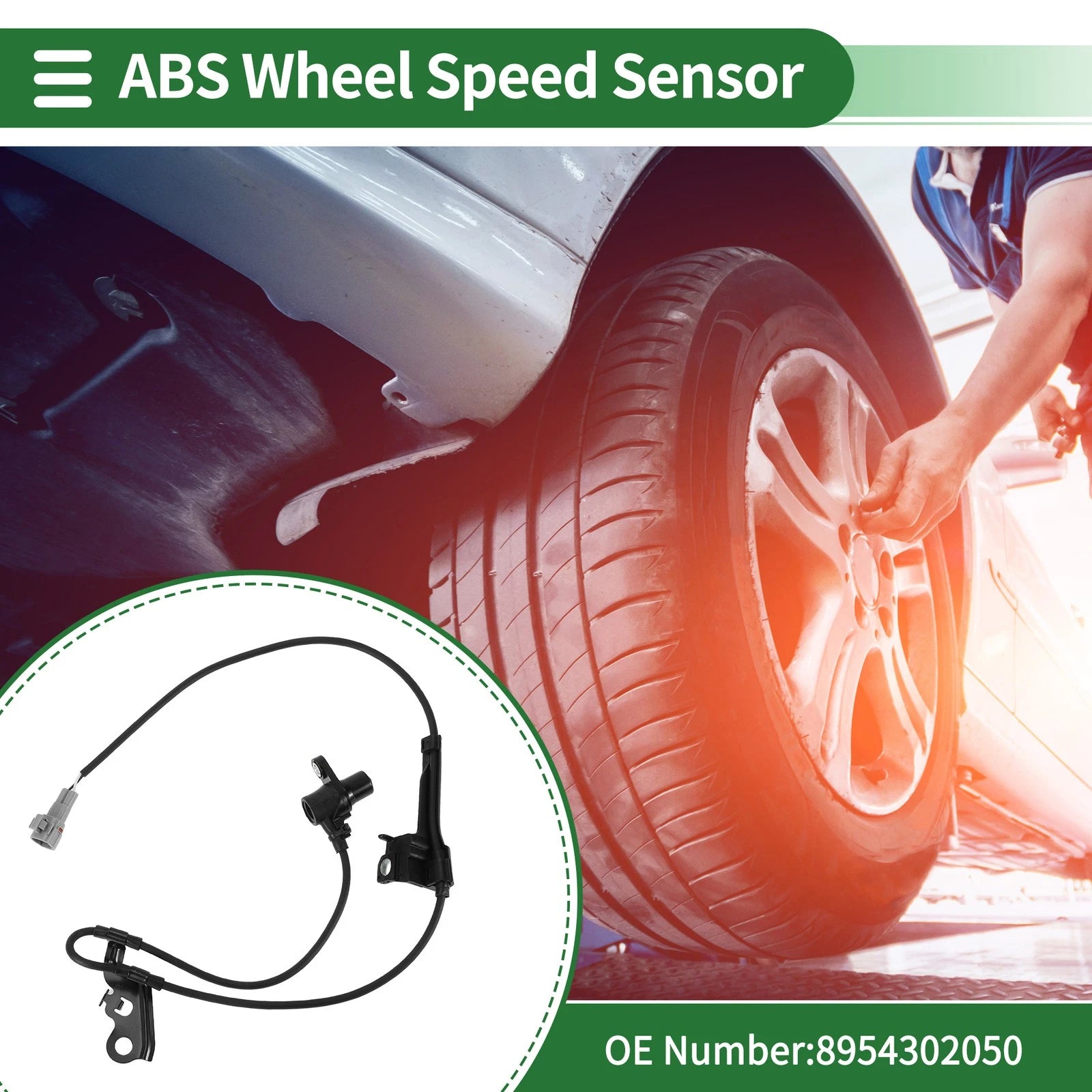 ABS Wheel Speed Sensor Front Left Replacement for Toyota Matrix (2003–2008)