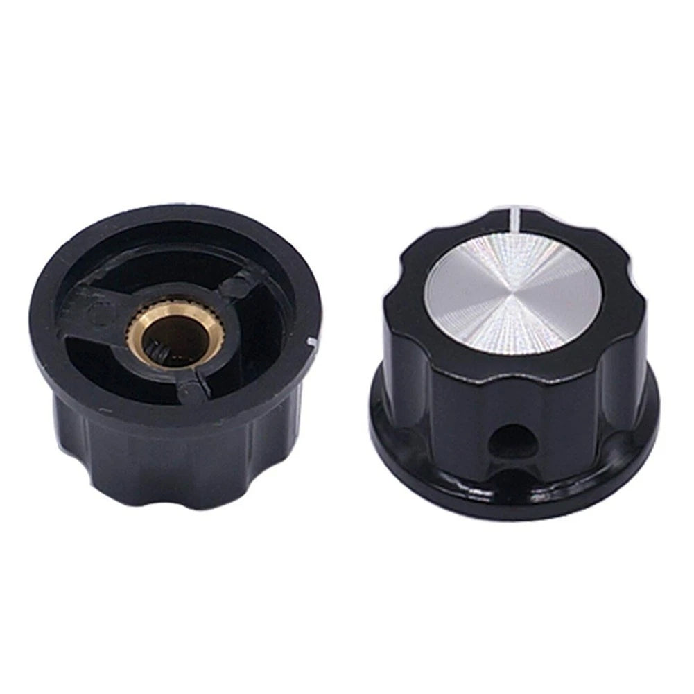 Set of 10 Black A03 Potentiometer Knobs for Electronics