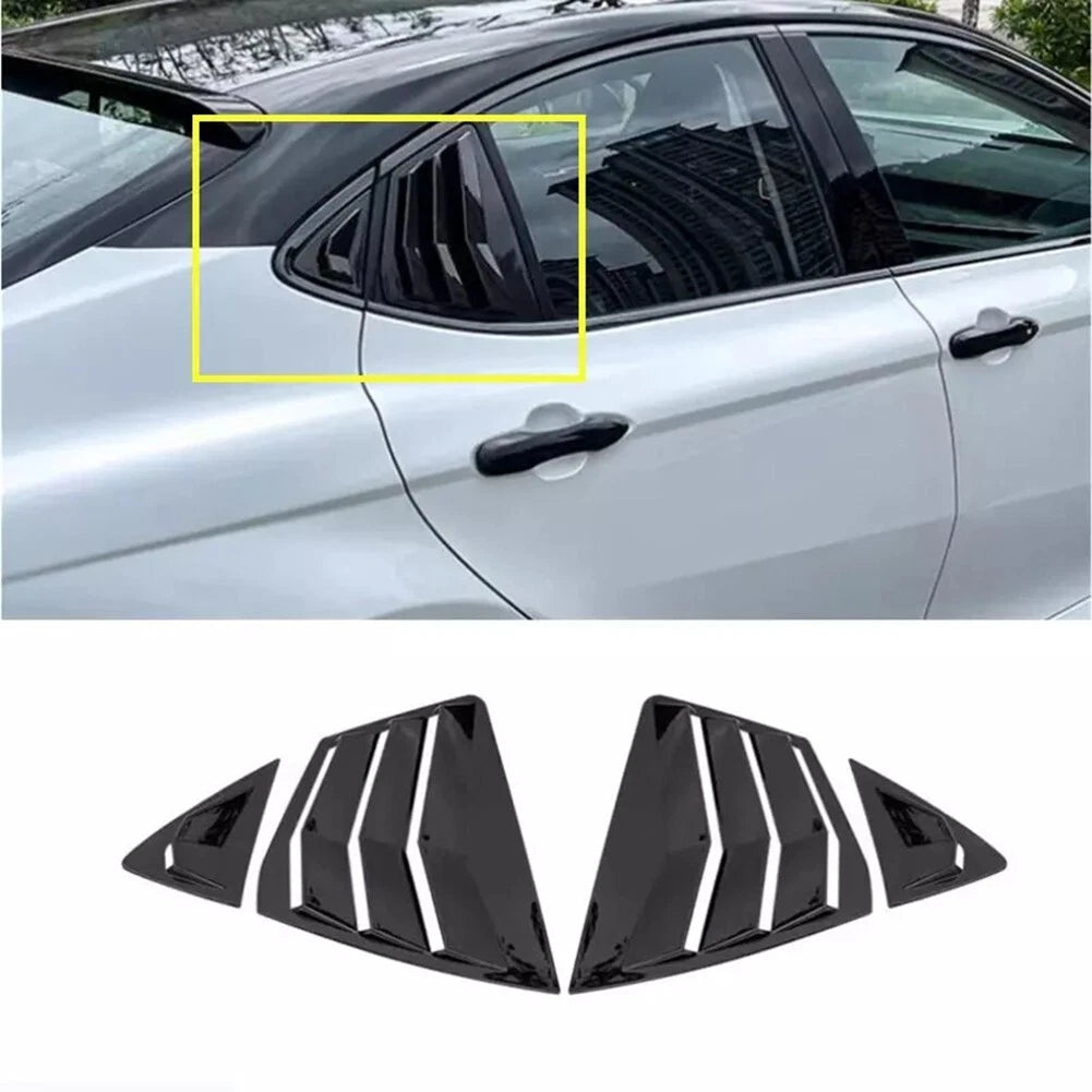 Window Scoop Trim for - Glossy Black Louver