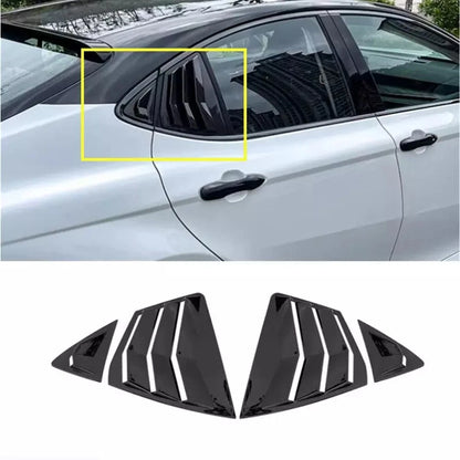 Window Scoop Trim for - Glossy Black Louver
